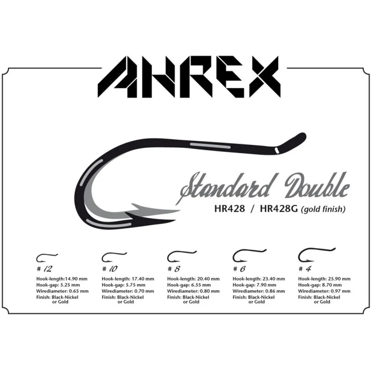 Ahrex HR428 Tying Double Hooks - Black Nickel - Image 5