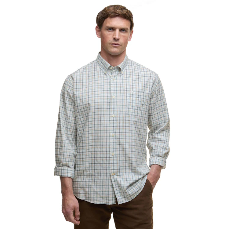 Barbour Ashton Regular Tattersall Shirt - Mallard Green