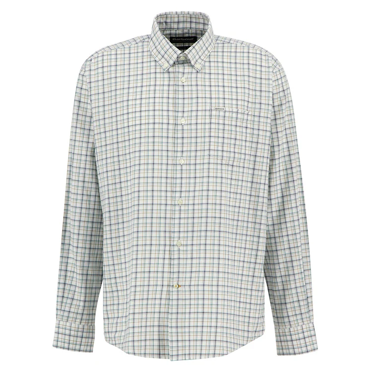 Barbour Ashton Regular Tattersall Shirt - Mallard Green - Image 3