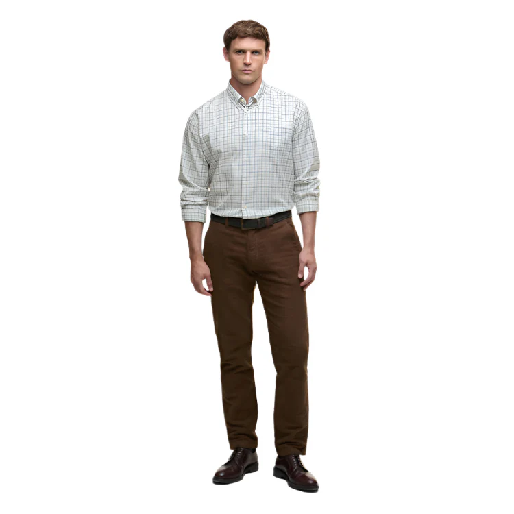 Barbour Ashton Regular Tattersall Shirt - Mallard Green - Image 4