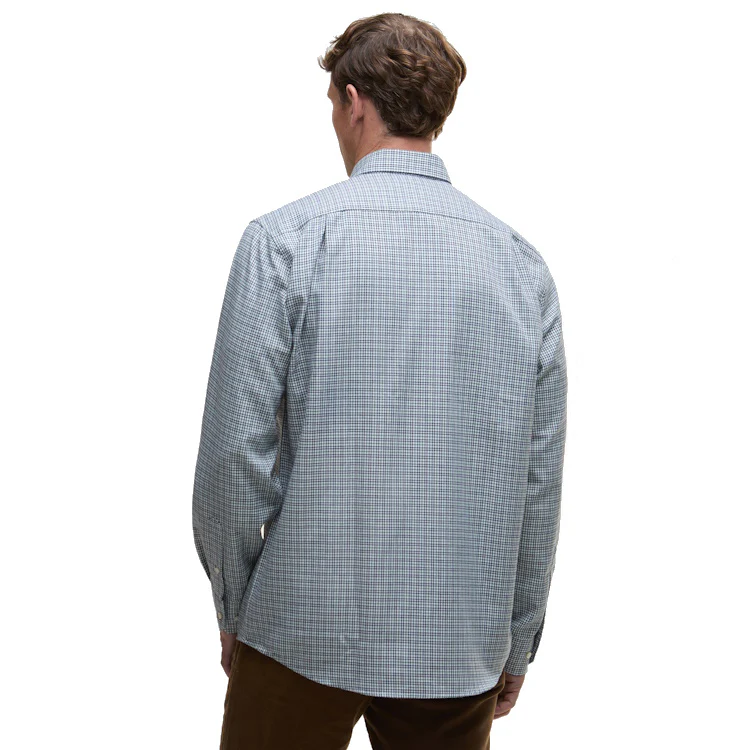 Barbour Fenn Regular Thermo Weave Gingham Shirt - Mallard Green - Image 2