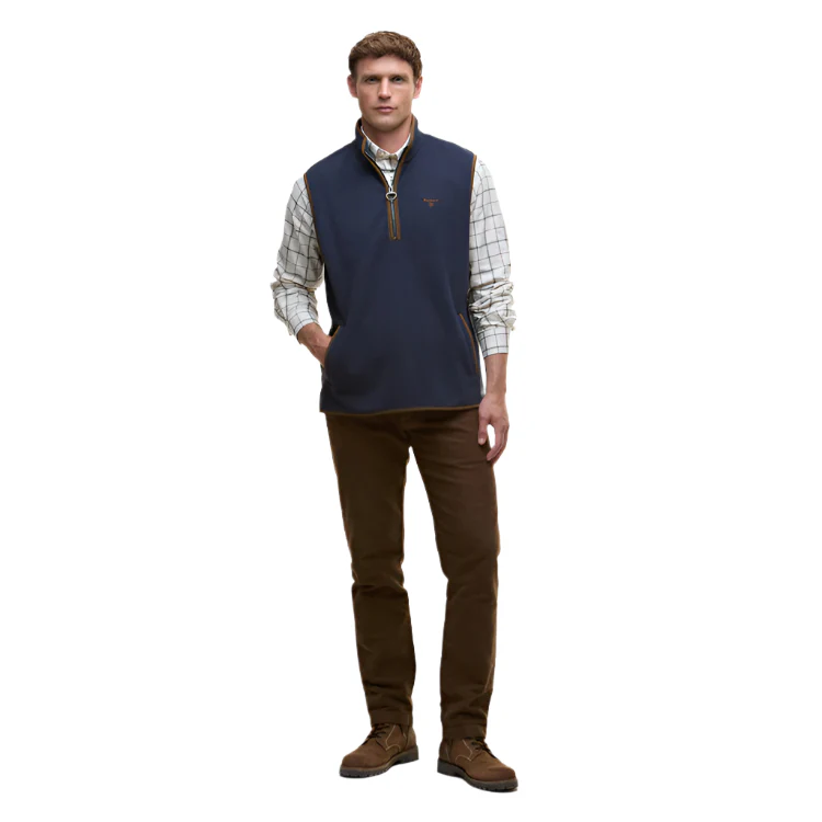 Barbour Harwood Gilet Fleece - Navy - Image 4