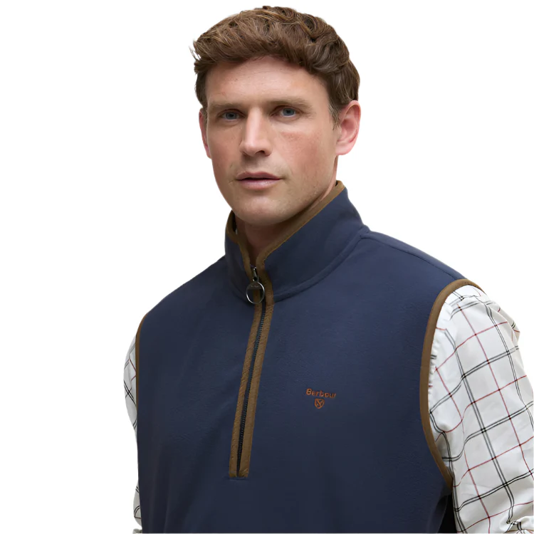Barbour Harwood Gilet Fleece - Navy - Image 5