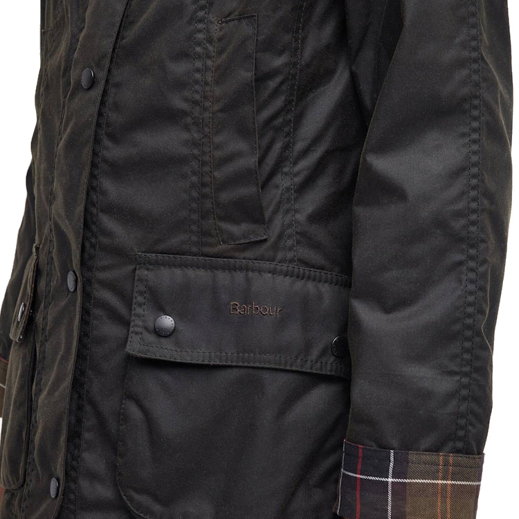 Barbour Ladies Classic Beadnell Wax Jacket - Olive - Image 5