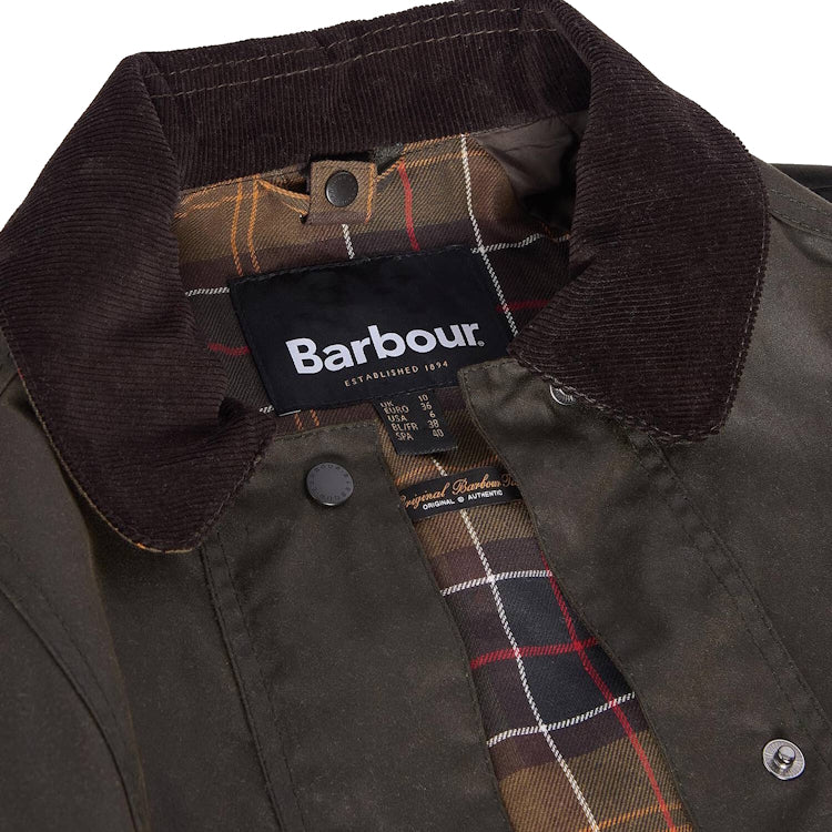 Barbour Ladies Classic Beadnell Wax Jacket - Olive - Image 6