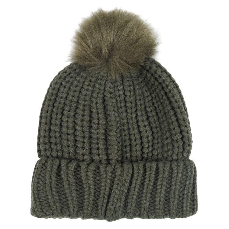 Barbour Ladies Saltburn Beanie - Olive - Image 2