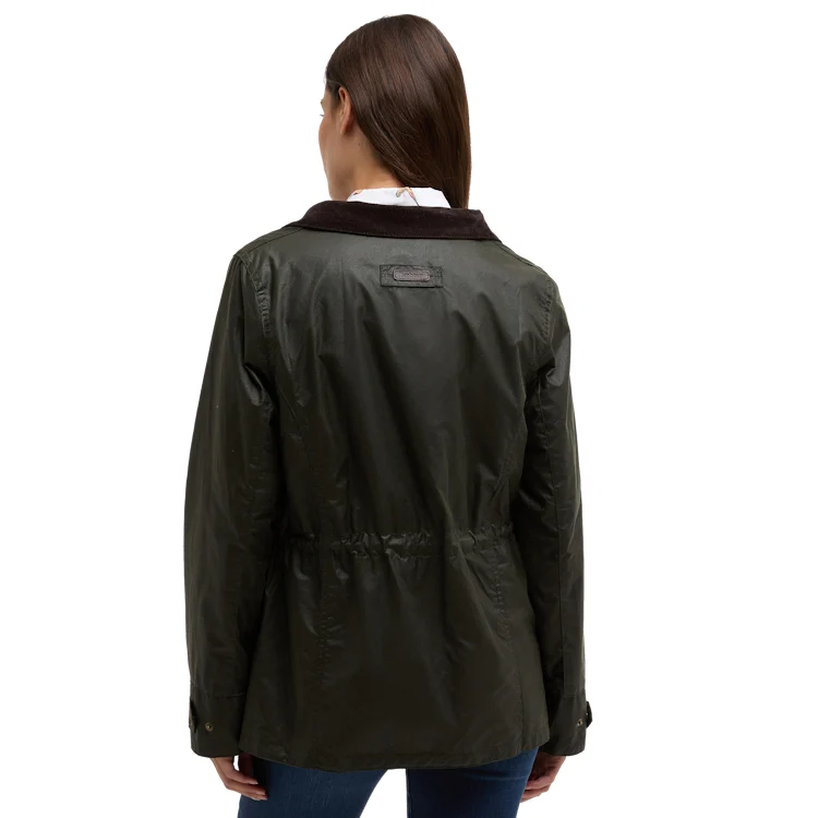 Barbour Ladies Summer Sapper Wax Jacket - Archive Olive/Ancient - Image 2