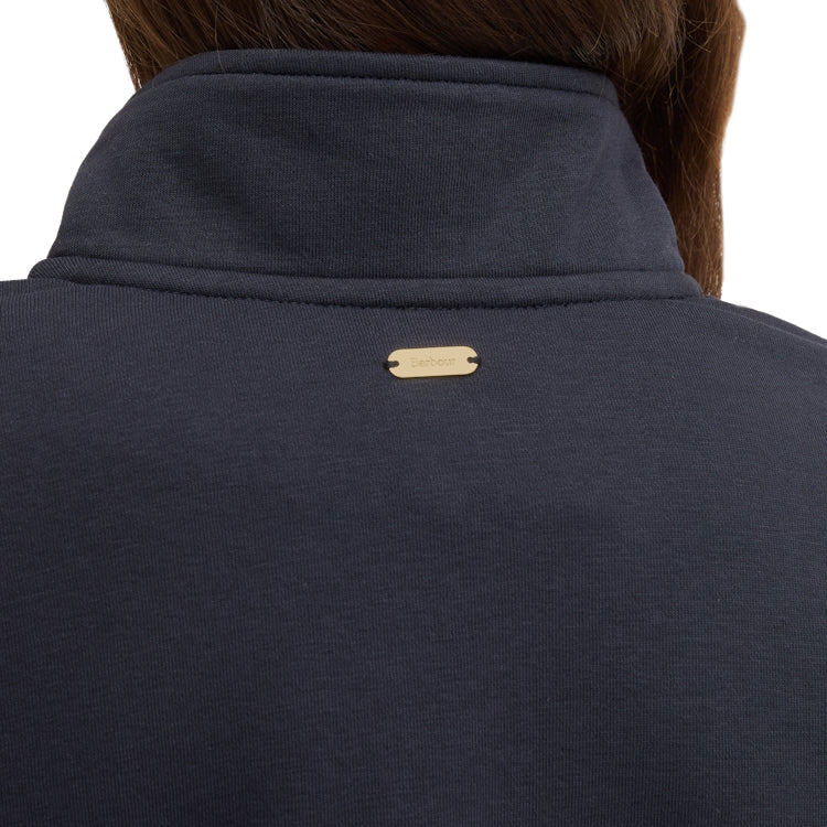 Barbour Ladies Zaria Half Zip Sweatshirt - Dark Navy - Image 6
