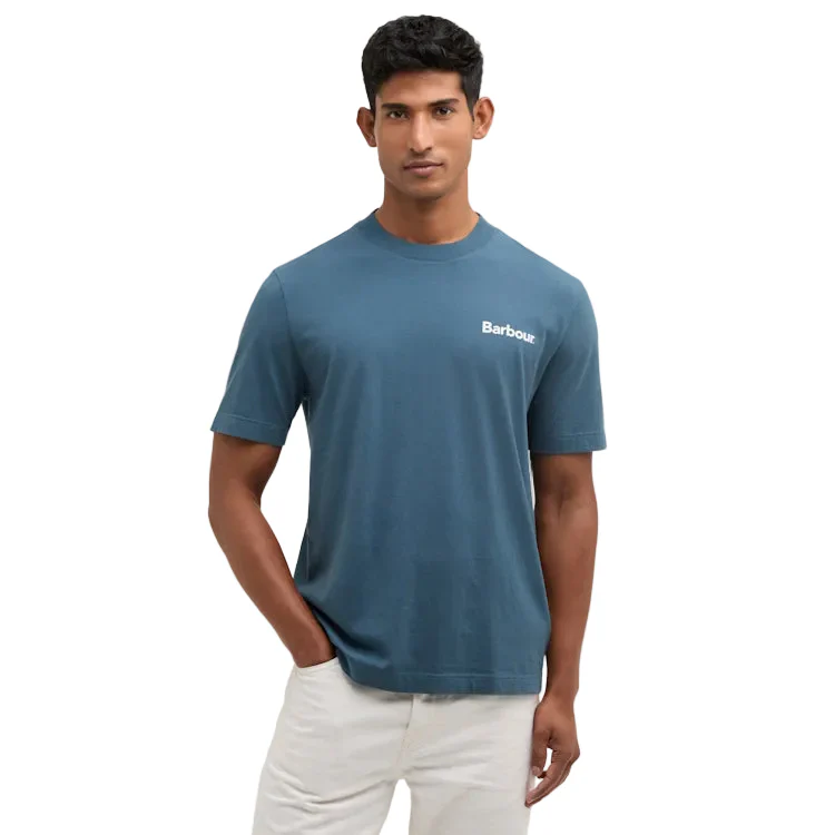 Barbour Packling Relaxed Graphic T-Shirt - Dusk Blue - Image 2