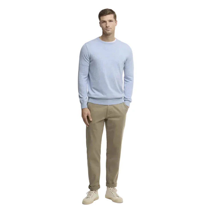 Barbour Pima Cotton Crew Neck Sweater - Blue Haze - Image 2