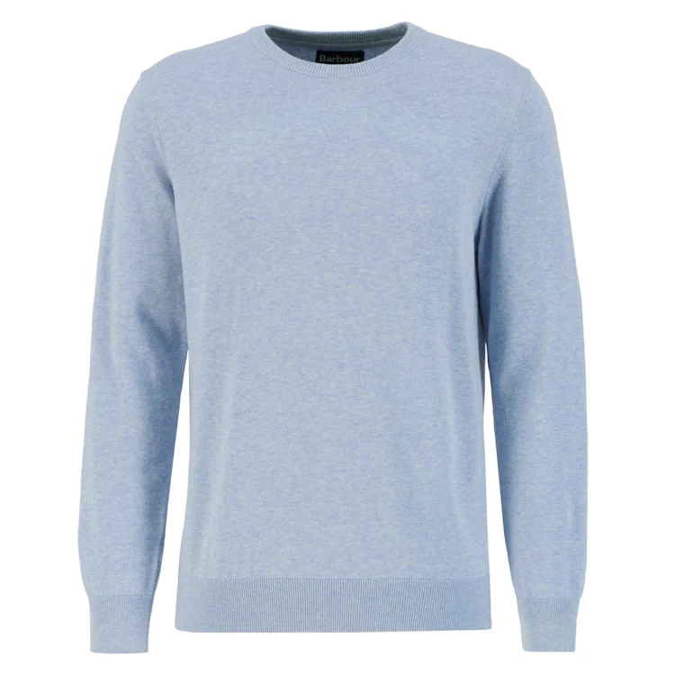 Barbour Pima Cotton Crew Neck Sweater - Blue Haze - Image 3