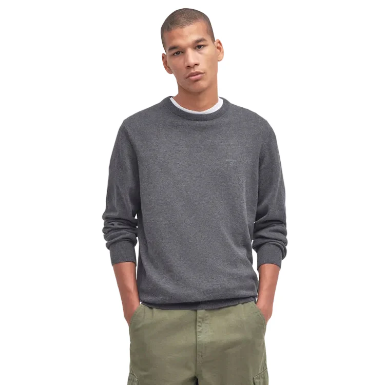 Barbour Pima Cotton Crew Neck Sweater - Charcoal - Image 3