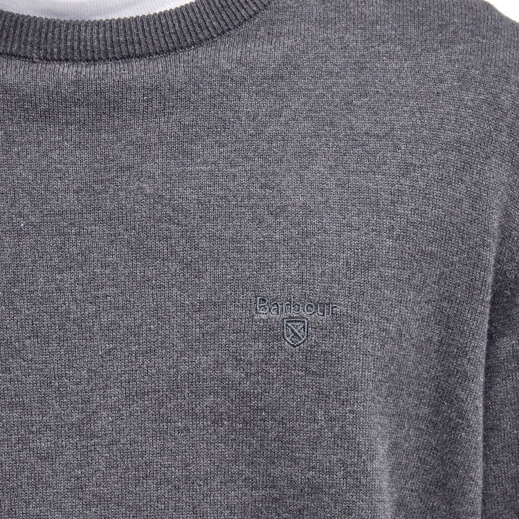 Barbour Pima Cotton Crew Neck Sweater - Charcoal - Image 4