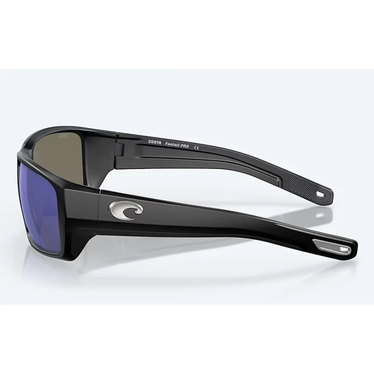 Costa Del Mar Tuna Alley Pro Sunglasses - Matte Black Frame - Blue Mirror Mirror 580G Lens - Image 3