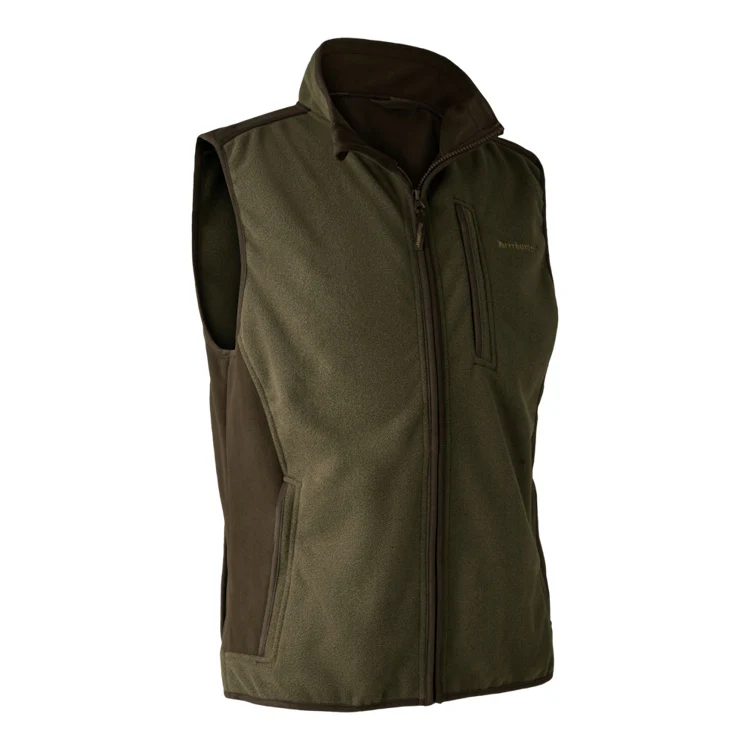 Deerhunter Gamekeeper Bonded Fleece Waistcoat - Graphite Green Melange - Image 4