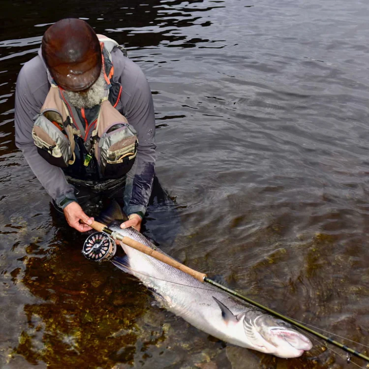 Frodin Flies Fight for the Wild Salmon Measuring Sticker - Image 3