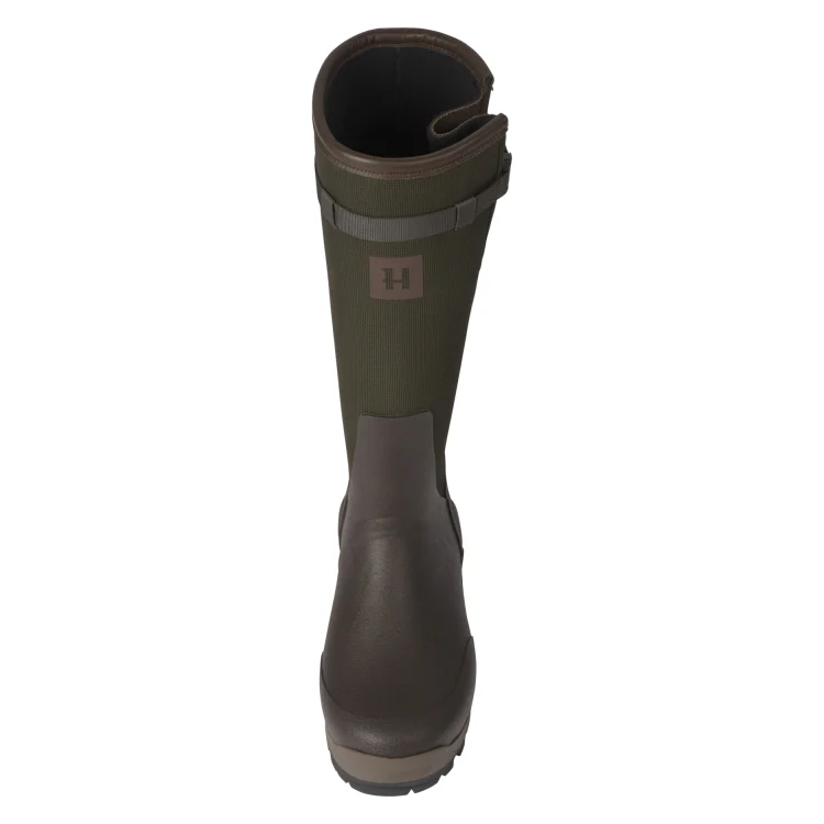 Harkila Forester Textile Rubber Boots - Willow Green/Deep Brown - Image 2