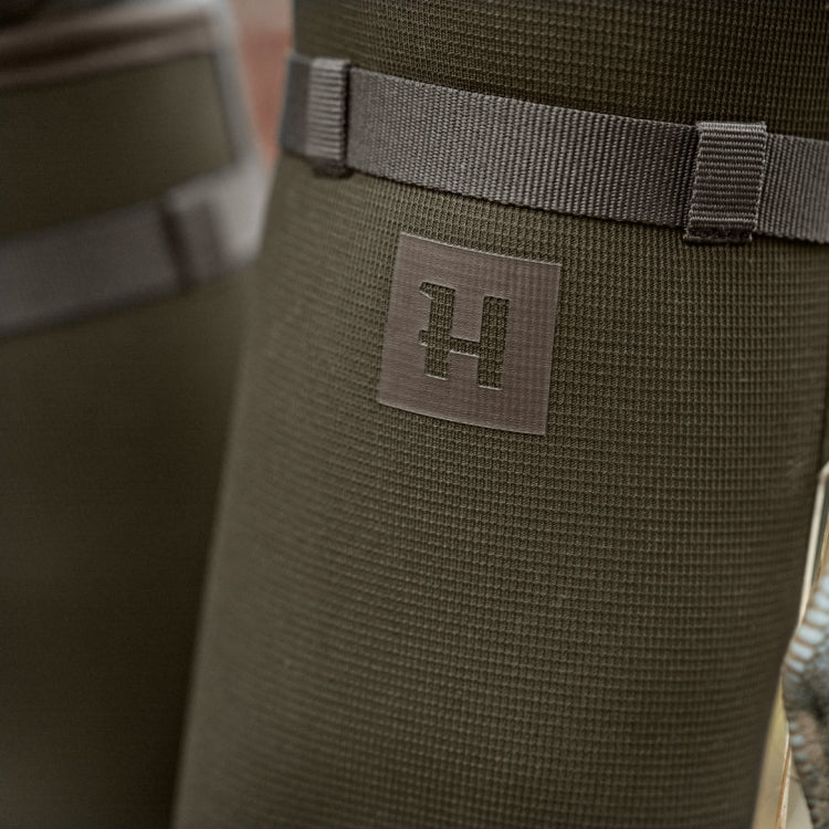 Harkila Forester Textile Rubber Boots - Willow Green/Deep Brown - Image 4