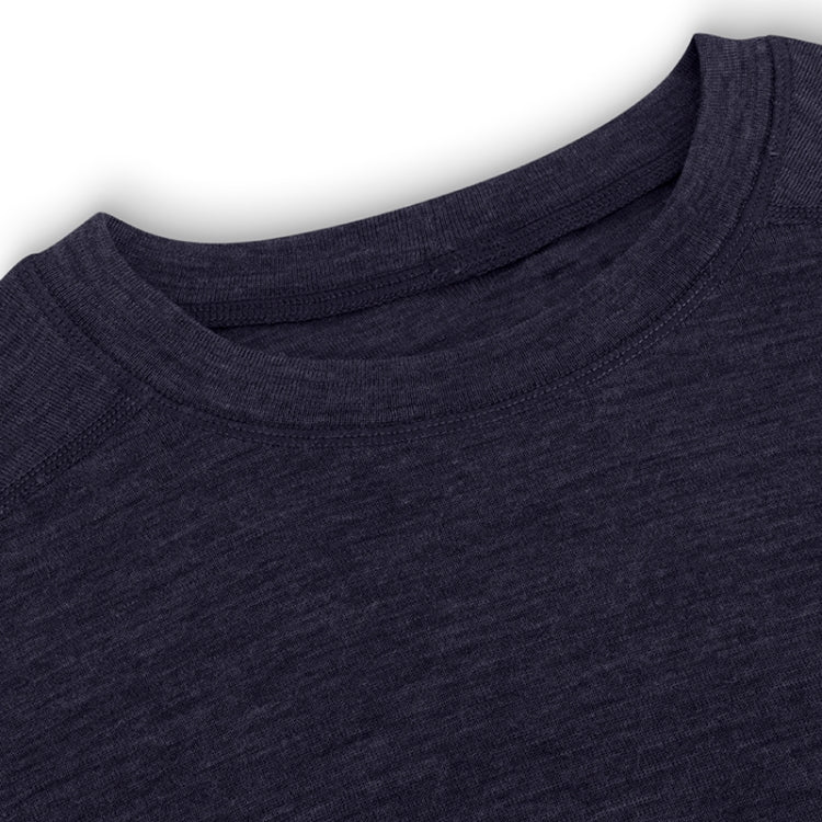 Hoggs of Fife 100% Merino Wool Crew Neck Base Layer Short Sleeve Top - Navy - Image 3