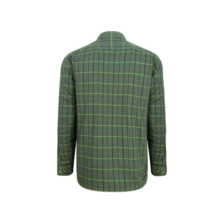 Hoggs of Fife Beech Micro Fleece Lined Shirt - Green Check - Image 3