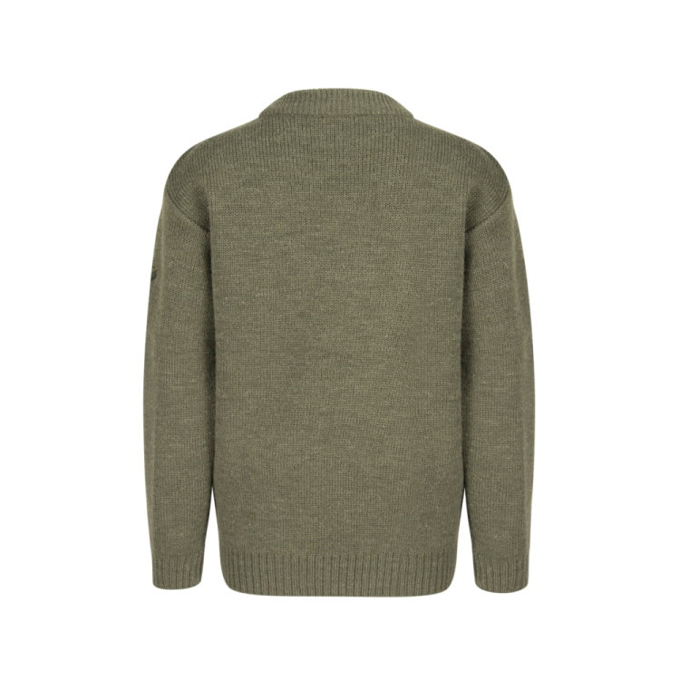 Hoggs of Fife Junior Melrose Hunting Pullover - Soft Marled Green - Image 2