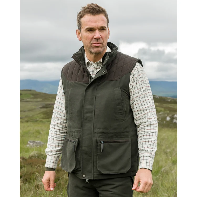 Hoggs of Fife Kincraig Field Waistcoat - Olive Green - Image 7