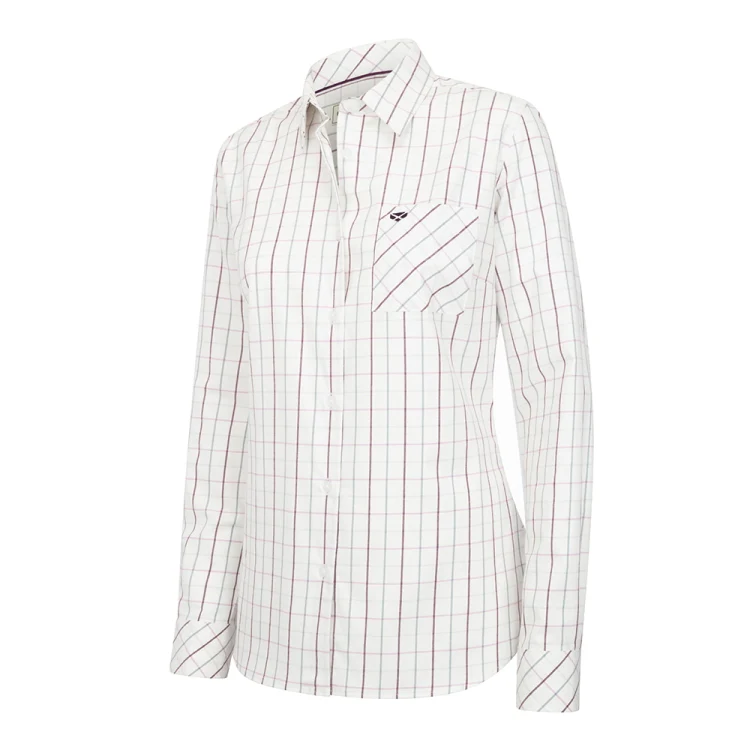 Hoggs of Fife Ladies Aberlady Tattersall Shirt - Purple/Mineral Blue