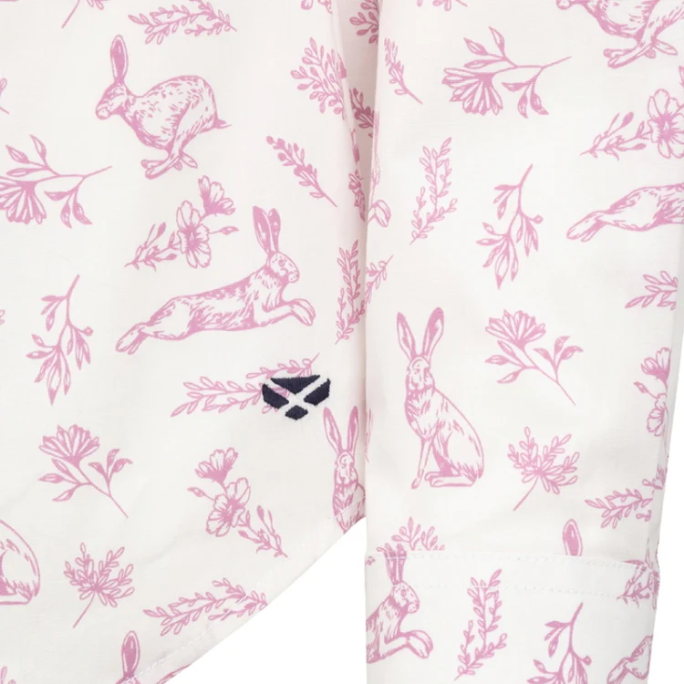 Hoggs of Fife Ladies Hare Print Shirt - Pink - Image 4