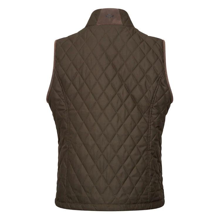Hoggs of Fife Ladies Ladybank Quilted Gilet - Forest Green - Image 2