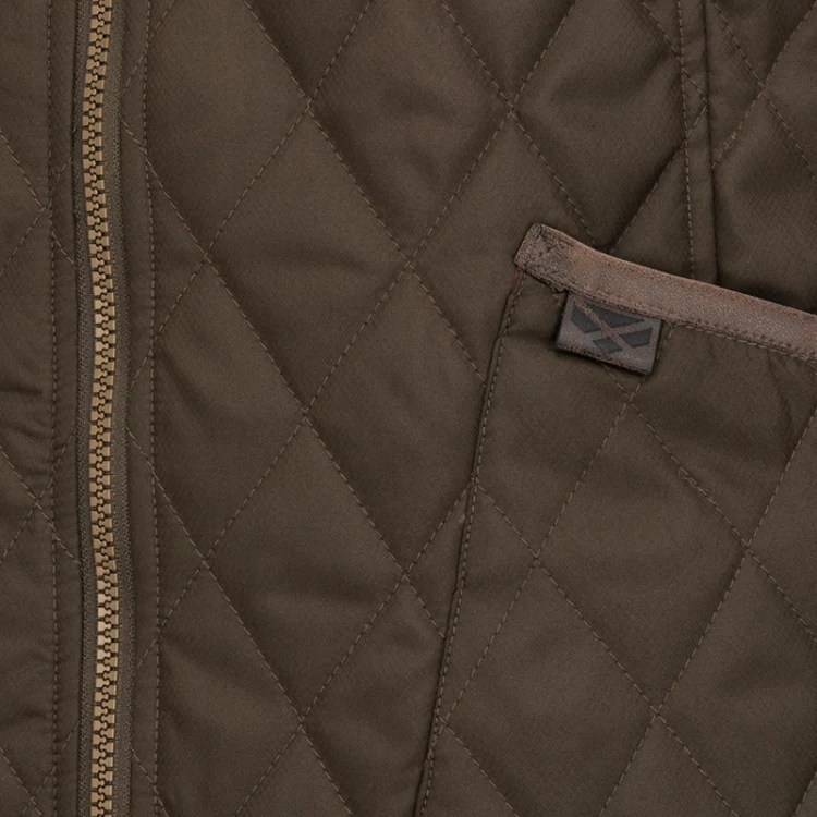 Hoggs of Fife Ladies Ladybank Quilted Gilet - Forest Green - Image 3