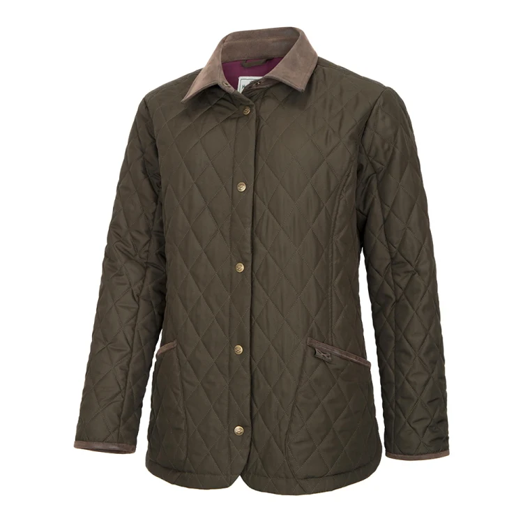 Hoggs of Fife Ladies Ladybank Quilted Jacket - Forest Green