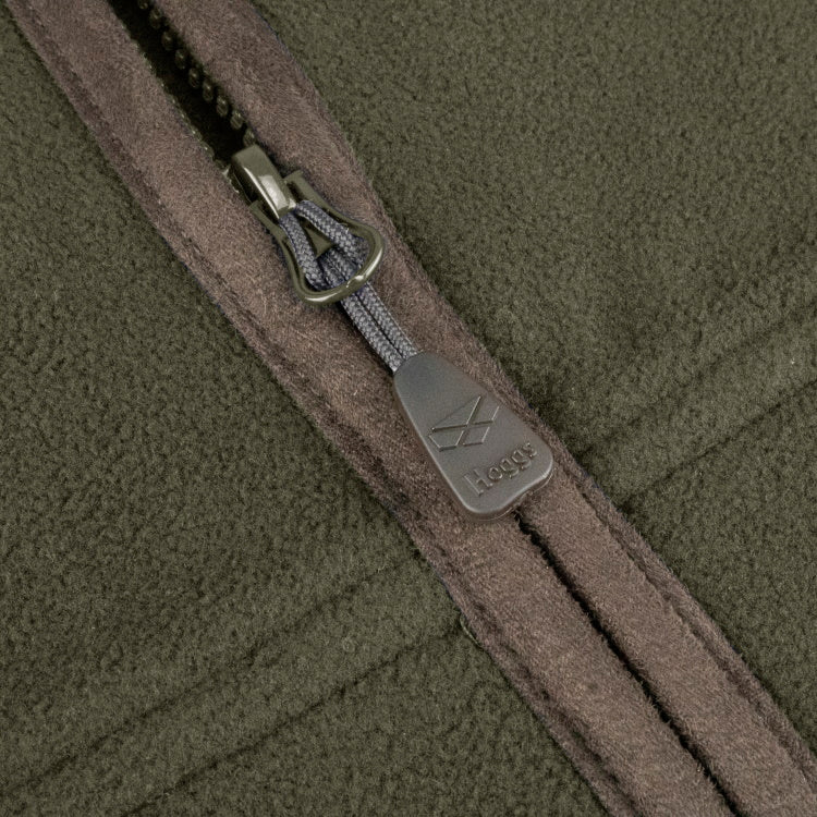 Hoggs of Fife Woodhall Fleece Gilet - Green - Image 3
