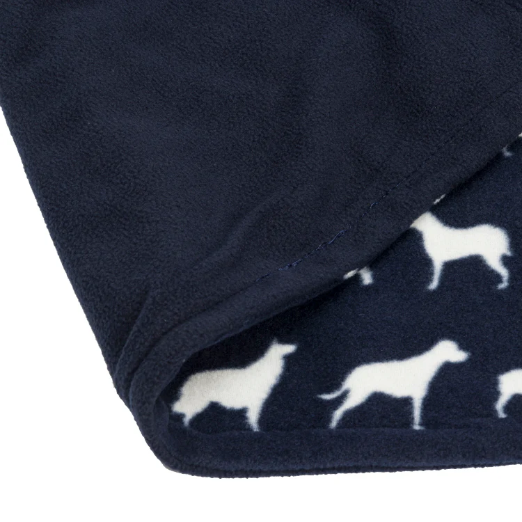 House of Paws Navy Dog Fleece Dog Blanket - Image 3