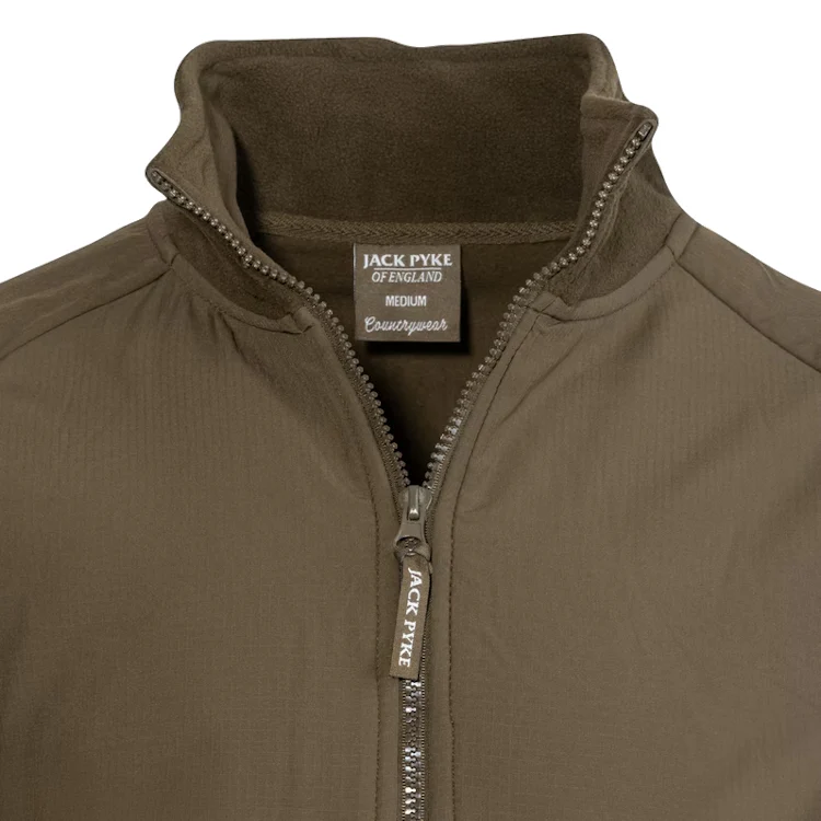 Jack Pyke Bleasdale Half Zip Fleece Top - Dark Olive - Image 3