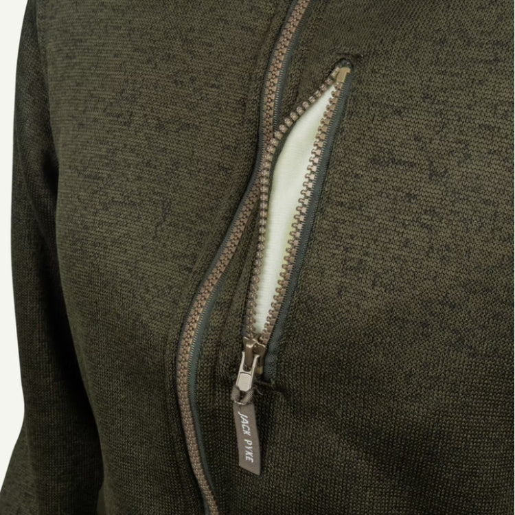 Jack Pyke Ladies Scandinavian Fleece Jacket - Dark Olive - Image 6