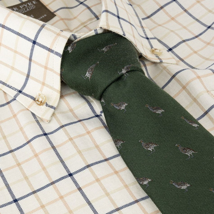 Jack Pyke Partridge Silk Tie - Green - Image 2