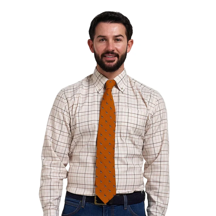 Jack Pyke Partridge Silk Tie - Mustard - Image 2