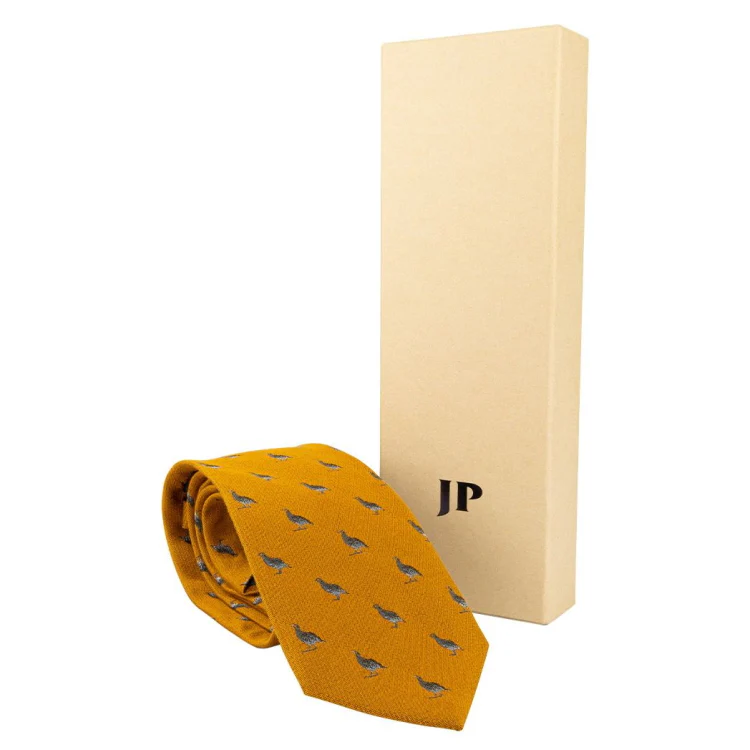 Jack Pyke Partridge Silk Tie - Mustard - Image 5