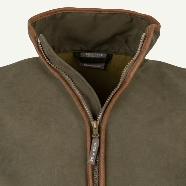 Jack Pyke Technical Moleskin Fleece Gilet - Dark Olive - Image 5