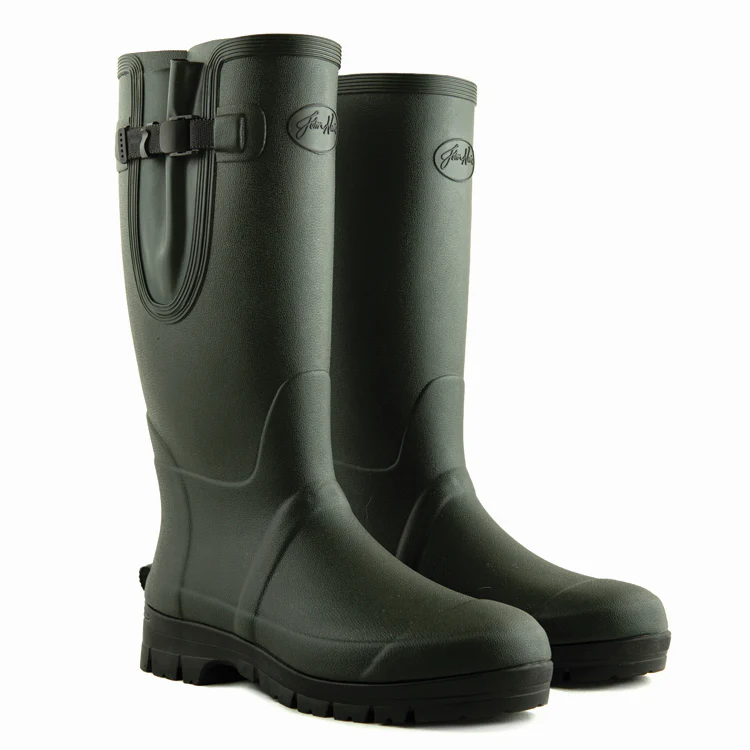 John Norris JSN Pro Neoprene Lined Wellington Boots - Olive