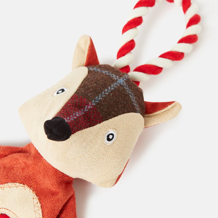 Joules Tweed Fox Rope Dog Toy - Image 8