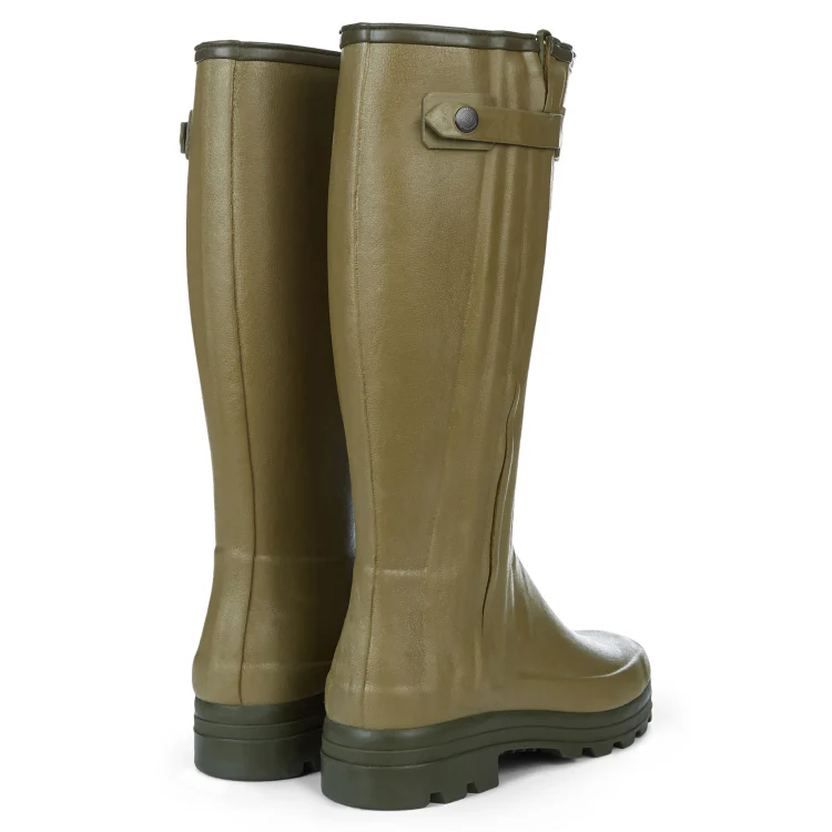 Le Chameau Chasseur Neoprene Lined Boots - Unisex - 38cm Calf - Green - Image 3