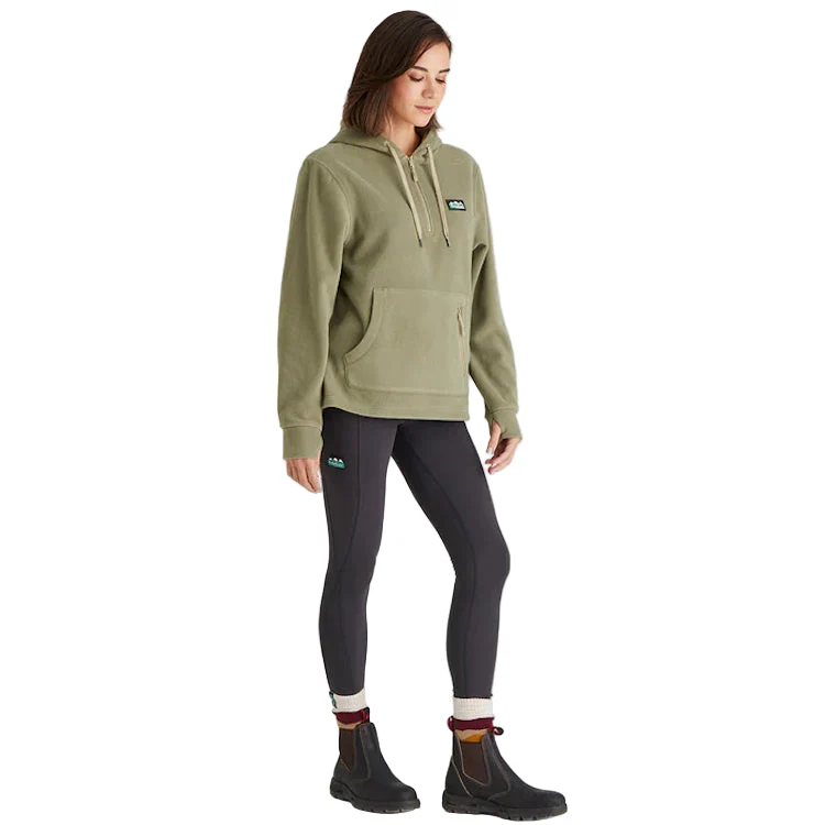 Ridgeline Ladies Ballistic Fleece Hoodie - Khaki Green - Image 4