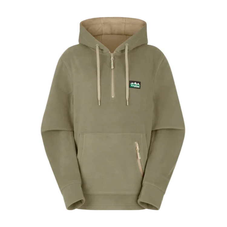 Ridgeline Ladies Ballistic Fleece Hoodie - Khaki Green - Image 5