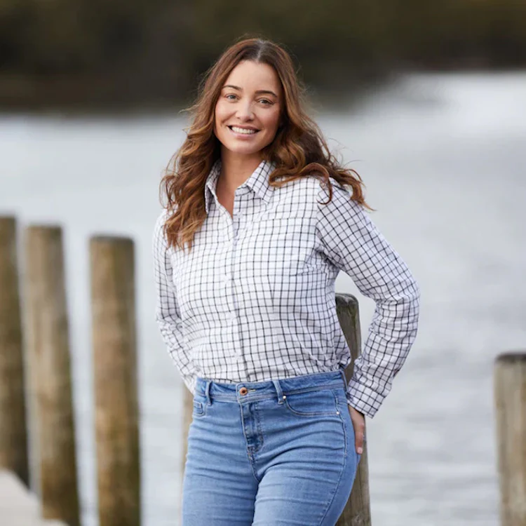 Ridgeline Ladies Sedgebrook Shirt - Deep Forest/Smokey Olive - Image 7