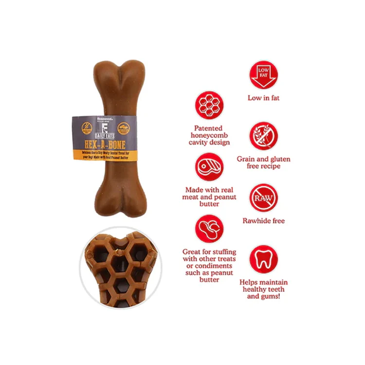 Rosewood Daily Eats Single Serve Dog Treat - Hex-A-Bone 54g - Image 2