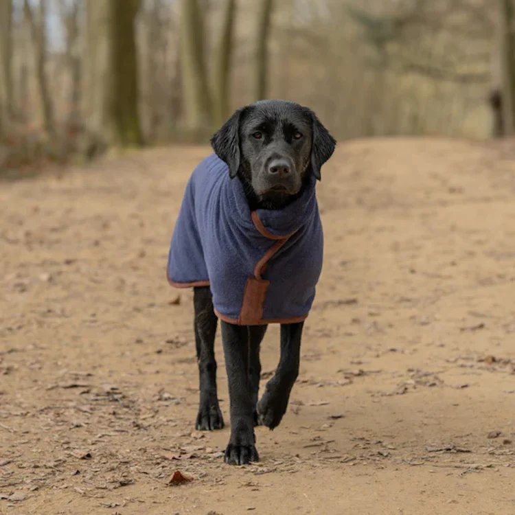 Ruff and Tumble Country Collection Dog Drying Coat - French Navy - Image 2