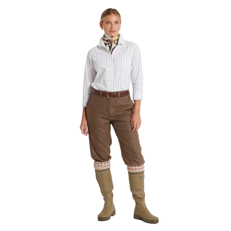 Schoffel Ladies Blakeney Shirt - Dark Mauve Tattersall - Image 5