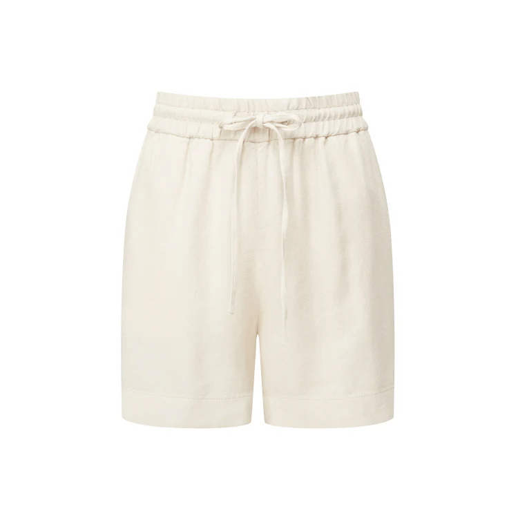Schoffel Ladies Daphne Linen Shorts - Oat - Image 4