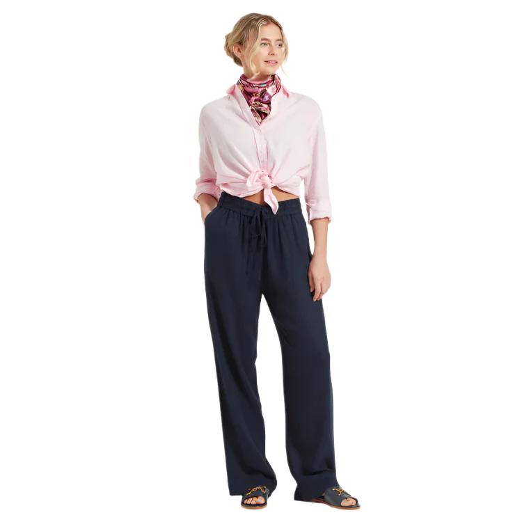 Schoffel Ladies Daphne Linen Trousers - Navy - Image 3